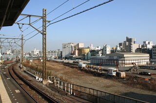 業平橋駅から見た建設地